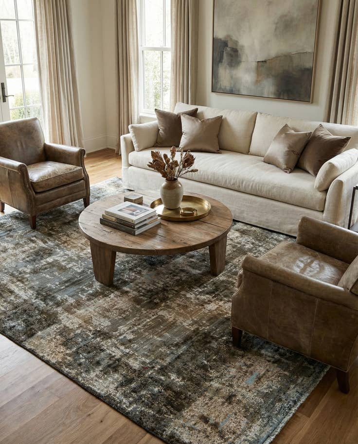 Detail image of 6' 10 x 8' 9 Hand Knotted Ultra Vintage Persian Wool Rug
