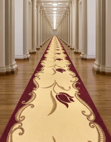 Cream Reproduction Gabbeh Runner Rug