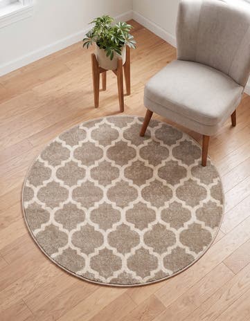 3' x 3' Lattice Round Rug