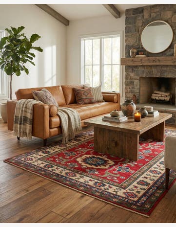4' x 6' Hand Knotted Kazak Rug