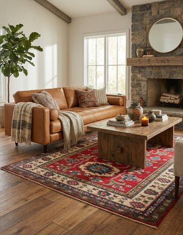 4' x 6' Hand Knotted Kazak Rug