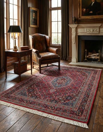 4' x 5' 11 Hand Knotted Bidjar Wool Rug