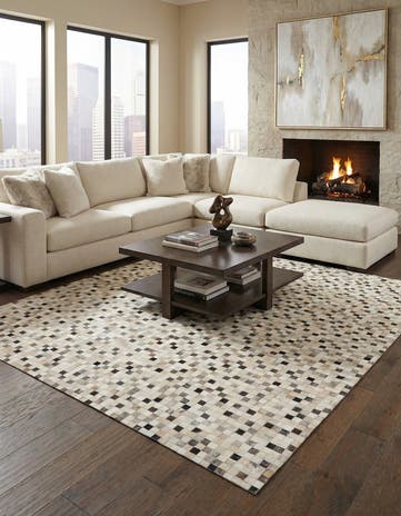 8' x 9' 10 Cowhide Stocks Rug