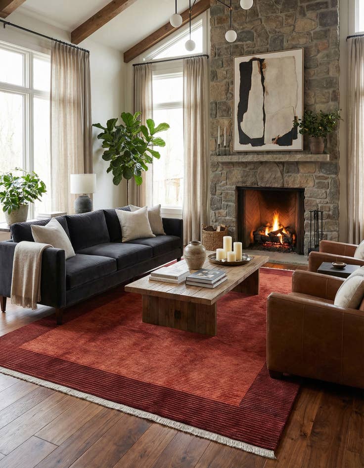 Detail image of  6' 6 x 9' 10  Hand Knotted Darya Wool Rug