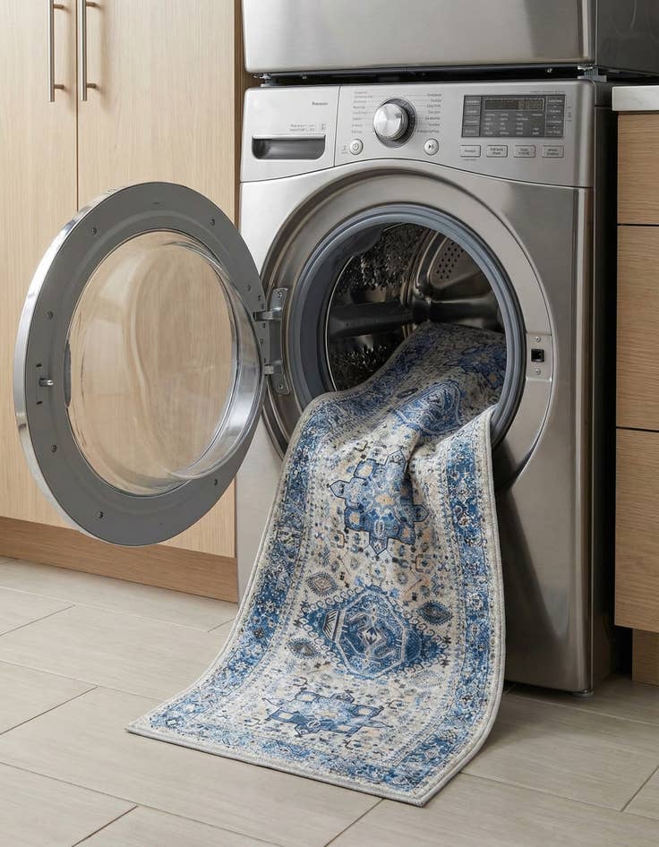 Detail image of 2' x 8'  Washable Yara Runner Rug