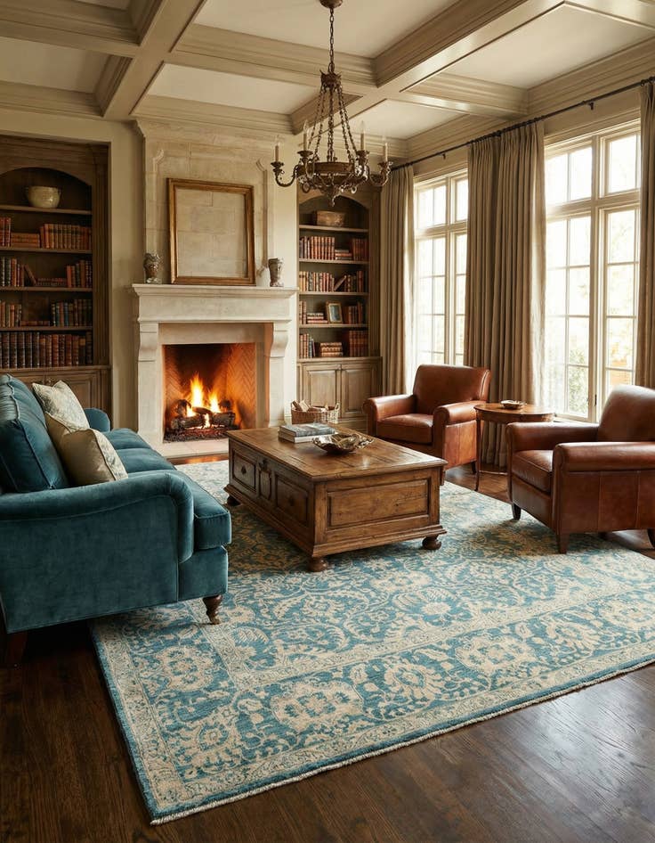 Detail image of  8' 9 x 11' 10 Ziegler Wool Rug