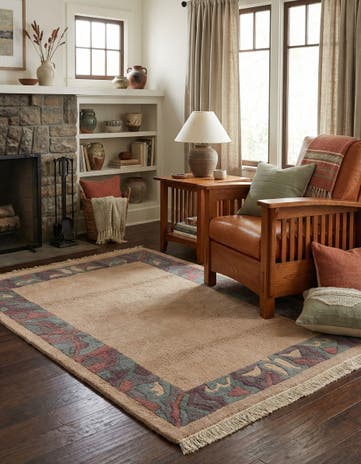 3' 11 x 5' 10 Hand Knotted Nepal Wool Rug