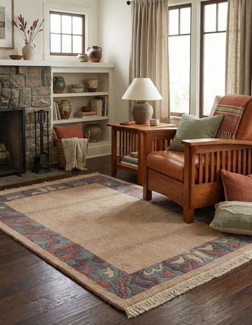 3' 11 x 5' 10 Hand Knotted Nepal Wool Rug