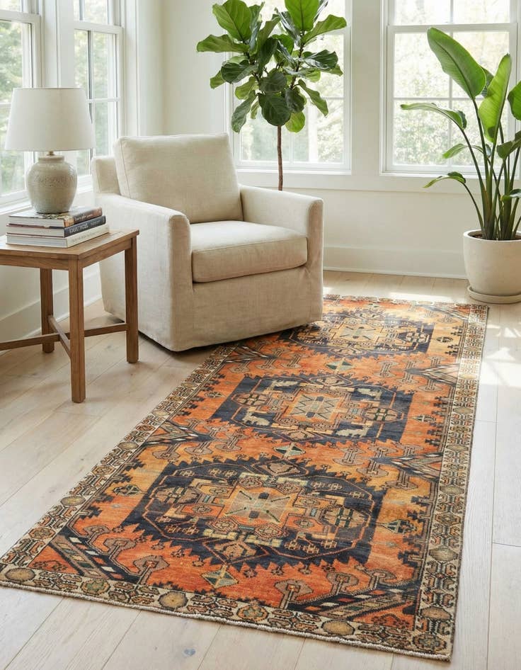 Detail image of 3' 7 x 8' 9 Hamedan Rug