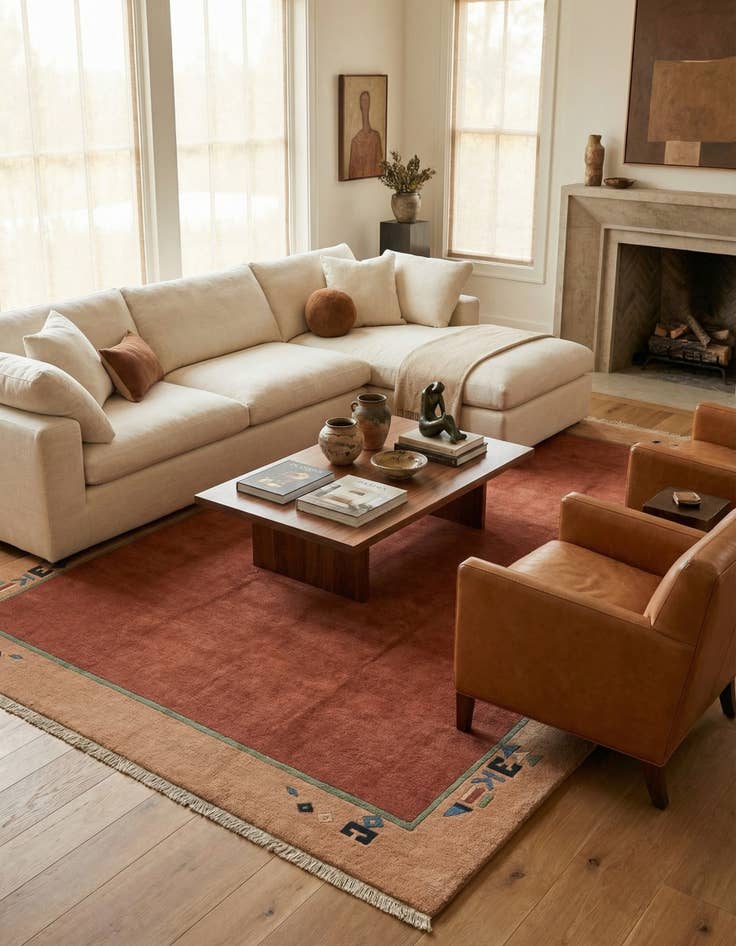 Detail image of  8' 4 x 11' 5  Hand Knotted Tibet Wool Rug