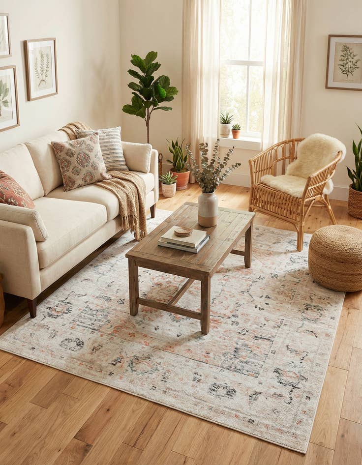 Detail image of  6' x 6' Madeline Vintage Square Rug