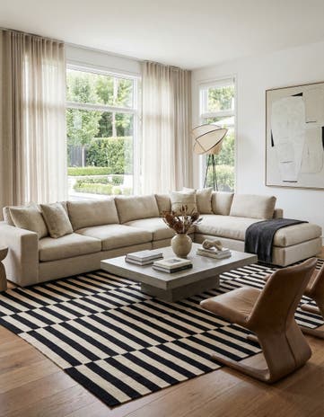 6' 4 x 9' 10 Hand Woven Kilim Modern Wool Rug