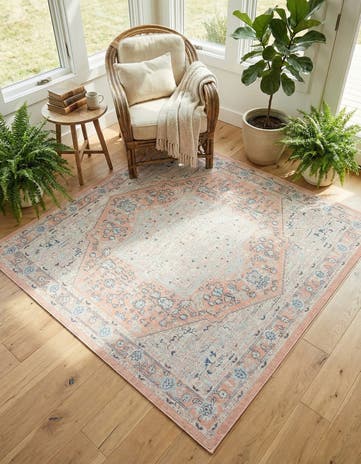 Powder Pink Whitney Square Rug