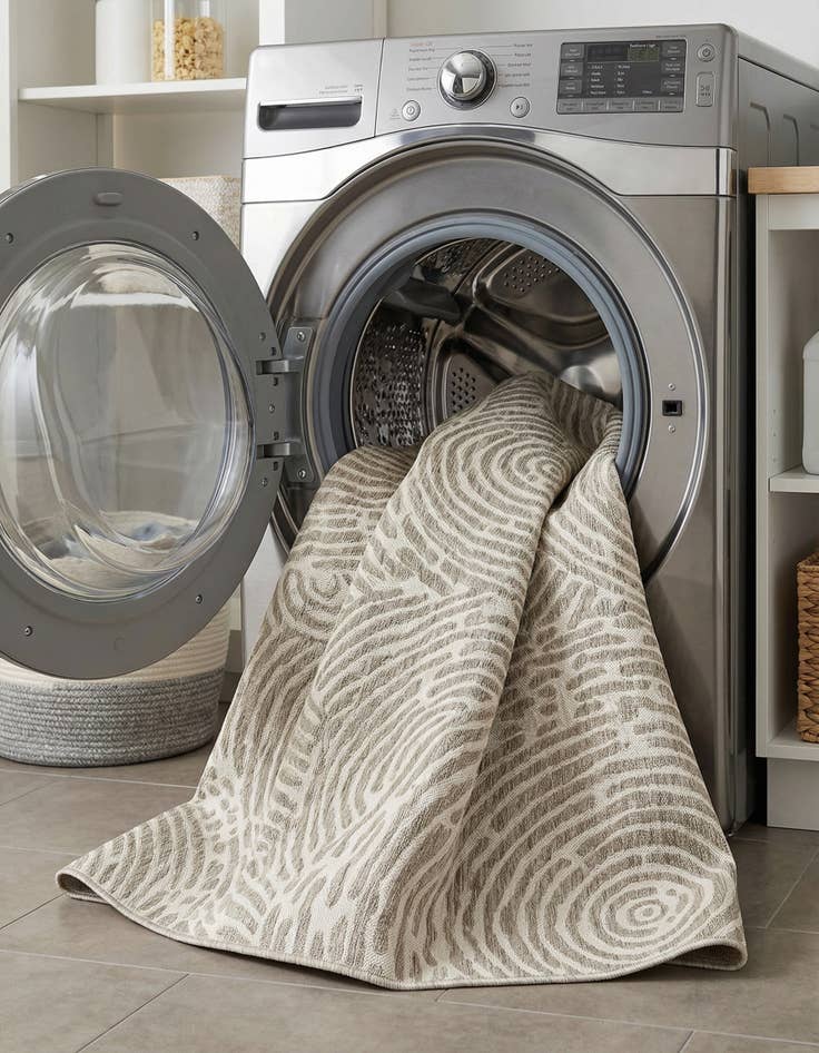 Detail image of  7' 10 x 10'  Washable Modern Indoor / Outdoor Rug