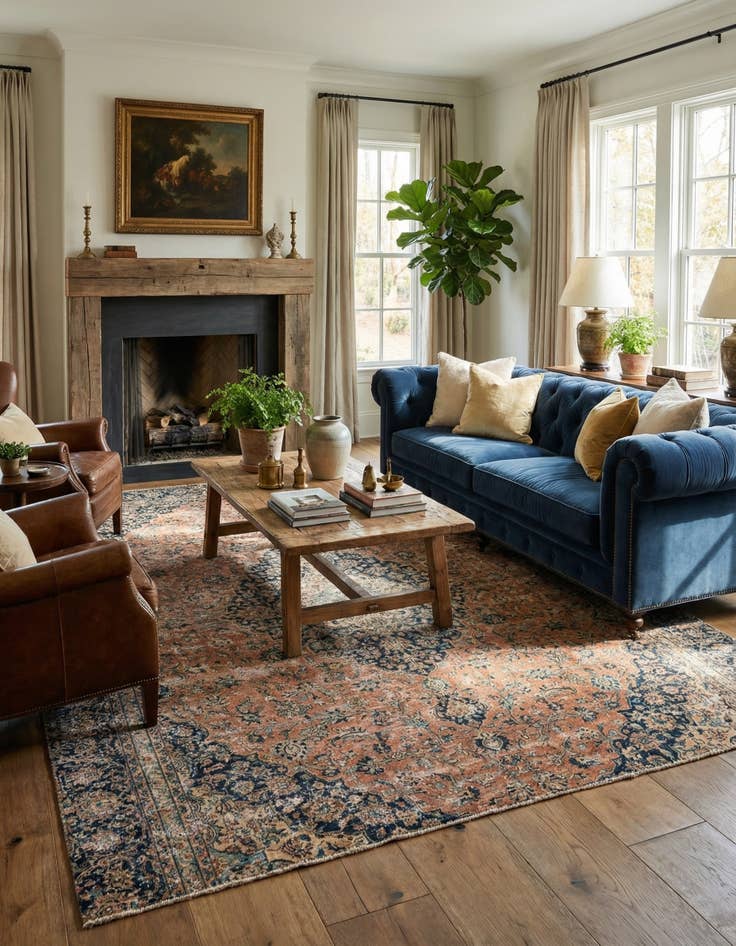 Detail image of 9' 1 x 11' 1  Hand Knotted Ultra Vintage Persian Wool Rug