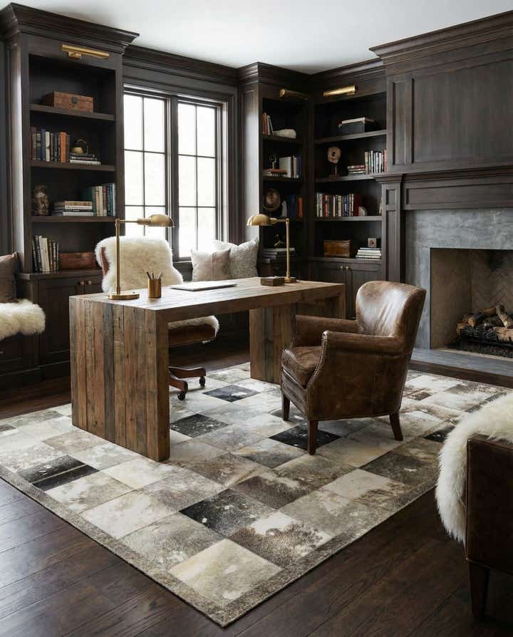 5' 2 x 8' Cowhide - Patchwork Rug
