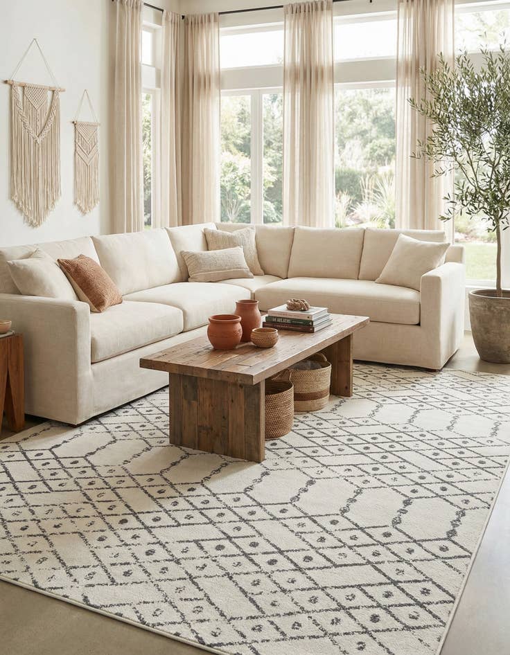 Detail image of 10' x 14' Paxon Trellis Rug