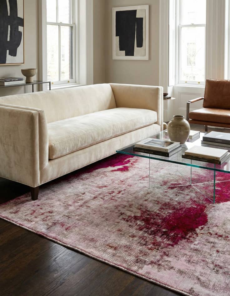 Detail image of 4' 4 x 4' 10  Hand Knotted Ultra Vintage Persian Wool Square Rug