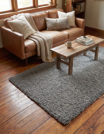 4' x 6' Solid Frieze Rug