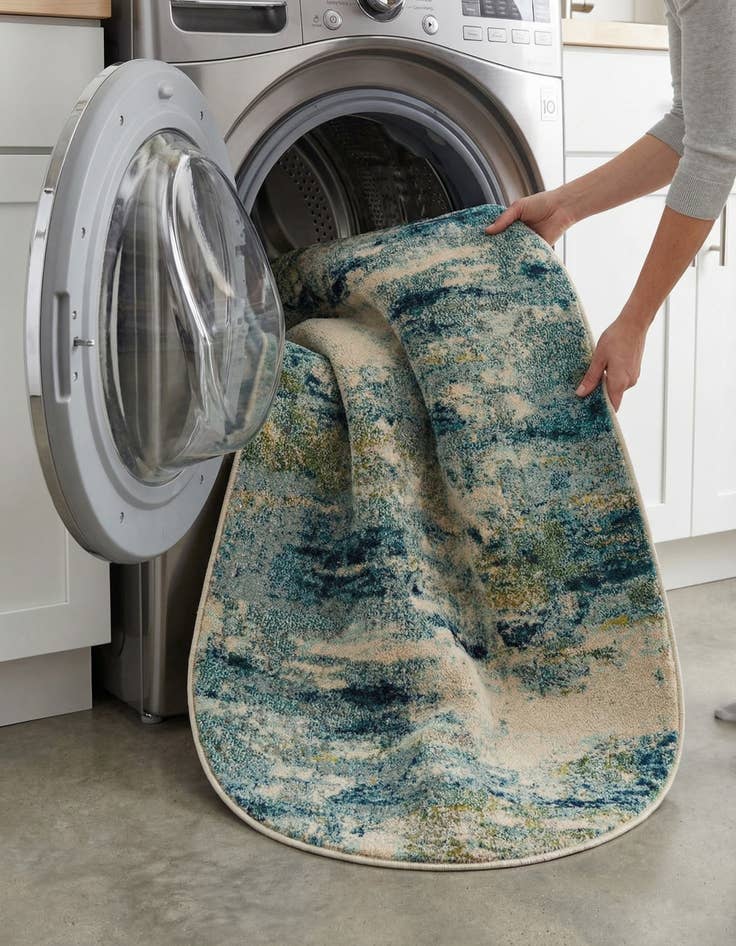 Detail image of 3' 3 x 5' 3  Washable Spectrum Oval Rug