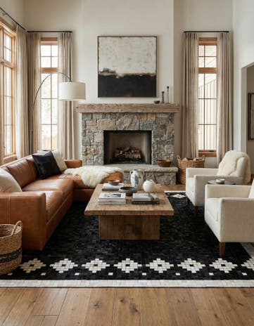 8' 2 x 9' 11 Cowhide Stocks Rug