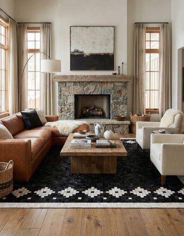 8' 2 x 9' 11 Cowhide Stocks Rug