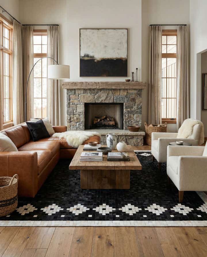 8' 2 x 9' 11 Cowhide Stocks Rug