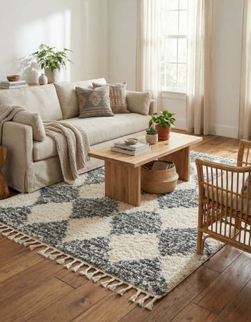 White Serenity Shag Rug