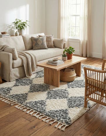 White Serenity Shag Rug