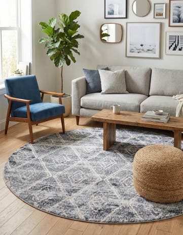Gray Artemis Round Rug