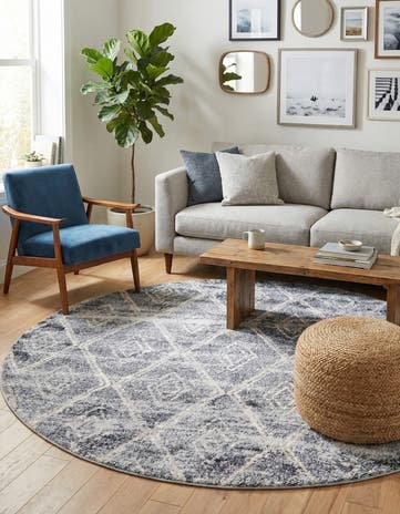 Gray Artemis Round Rug