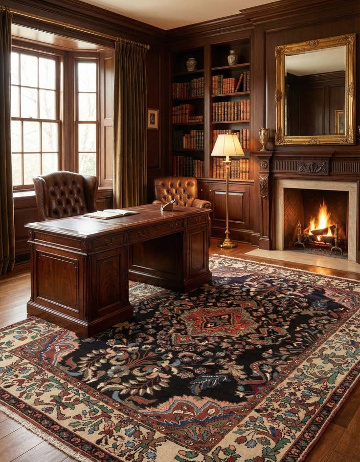 Detail image of 7' 1 x 10' 6  Hand Knotted Liliyan Persian Wool Rug