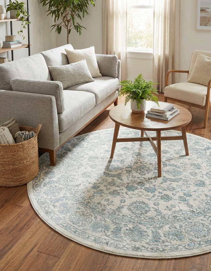 Detail image of Jill Zarin 5' 3 x 5' 3 Uptown Central Park Round Rug