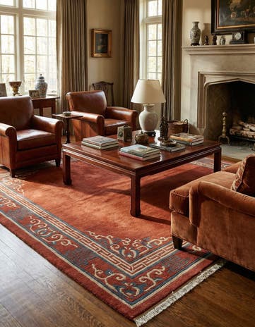6' 6 x 8' 6 Hand Knotted Tibet Wool Rug