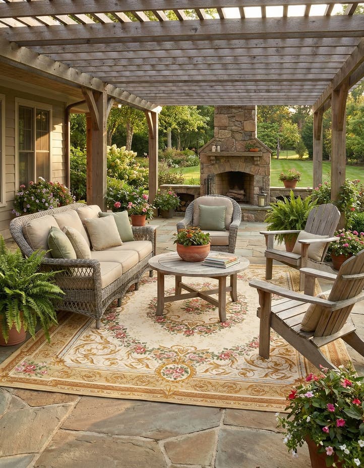 9' x 12' Easy-Clean Traditional Indoor / Ou...