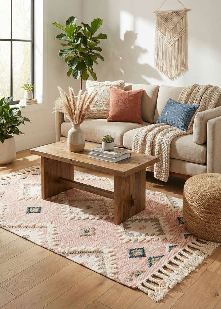 4' 1 x 6' 1 Hand Woven Arizona Wool Rug