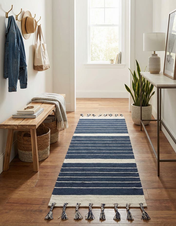 2' 2 x 6' 1 Hand Woven Chindi Cotton Runner Rug
