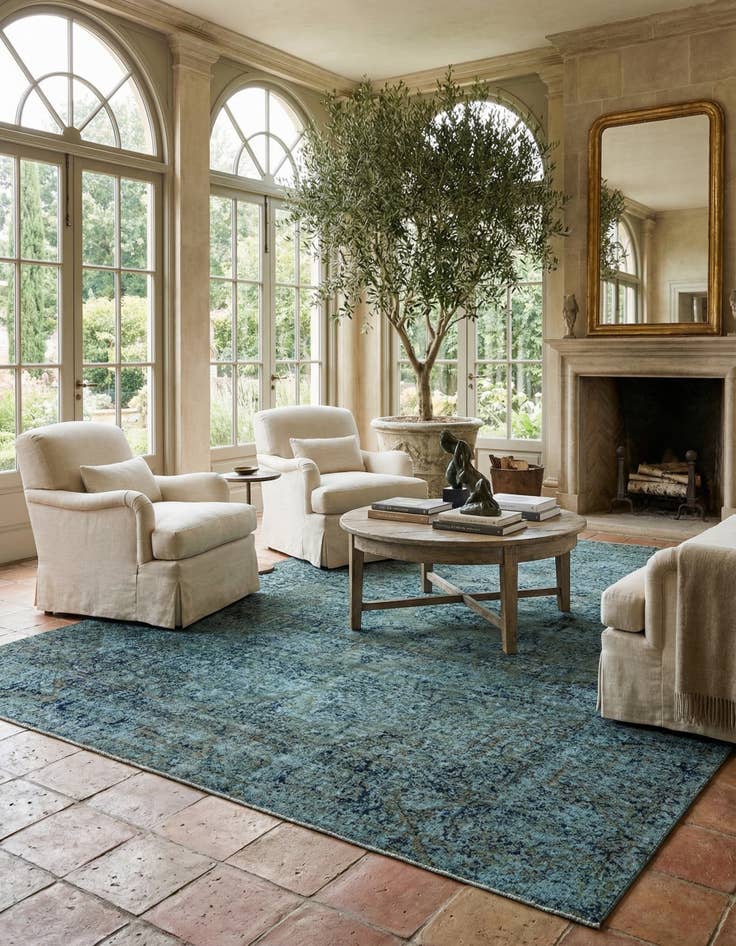 Detail image of 9' 1 x 12' 4 Vintage Royal Wool Rug