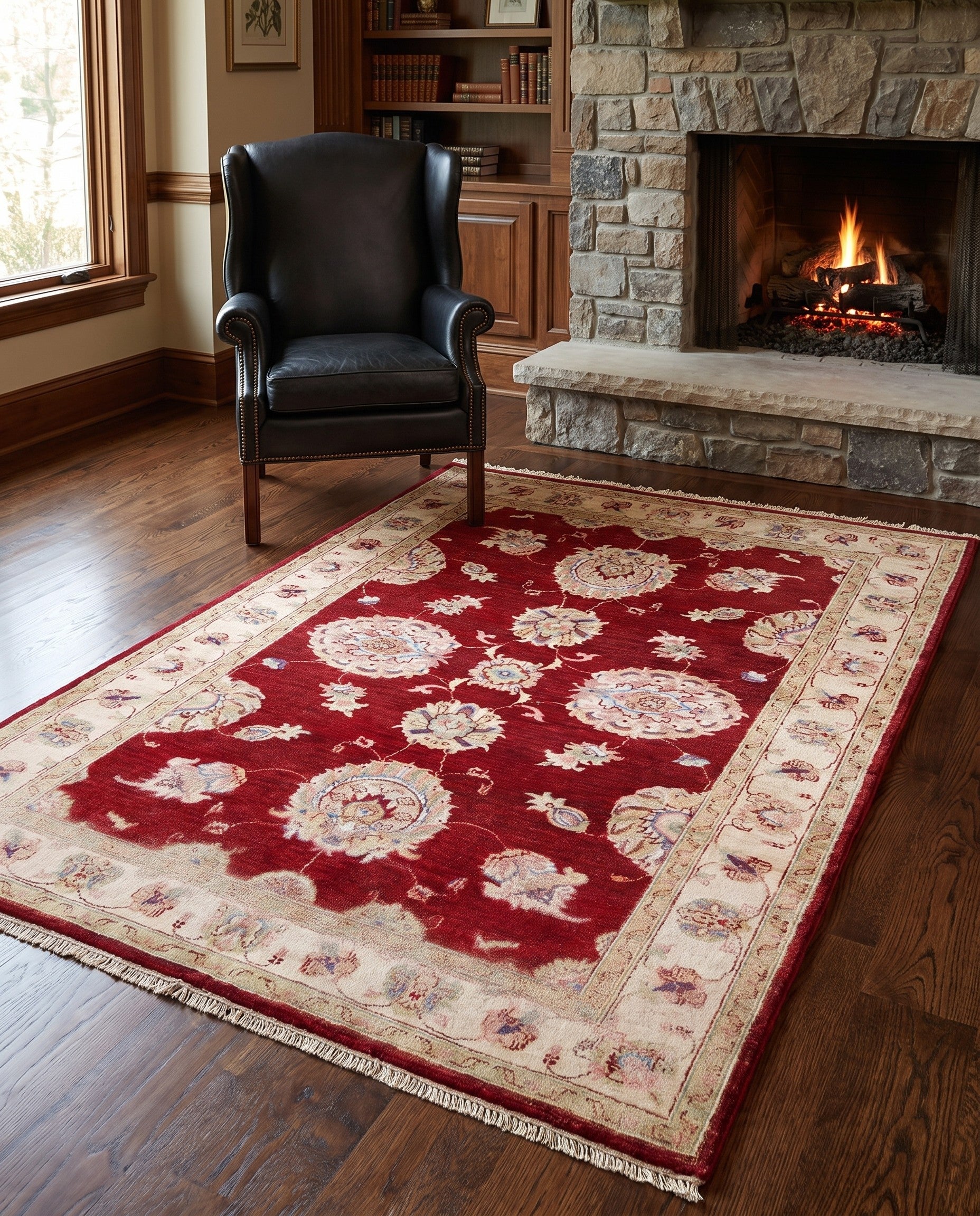 4' x 6' 2 Hand Knotted Ariana Ziegler Rug
