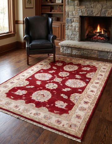 4' x 6' 2 Hand Knotted Ariana Ziegler Rug