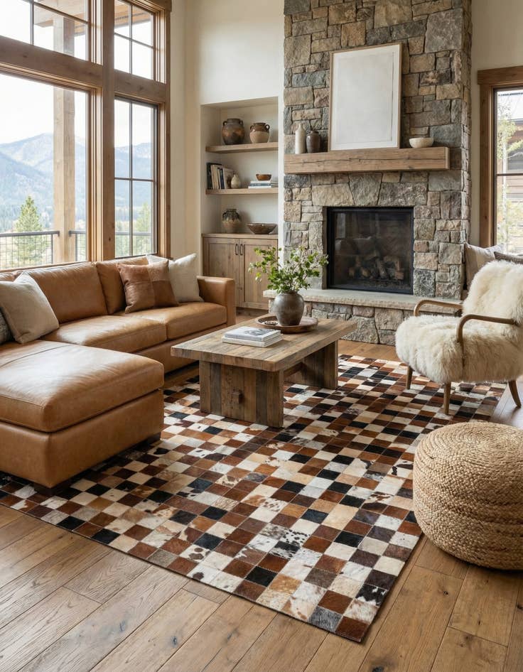 Detail image of 5' x 8' Cowhide Rug