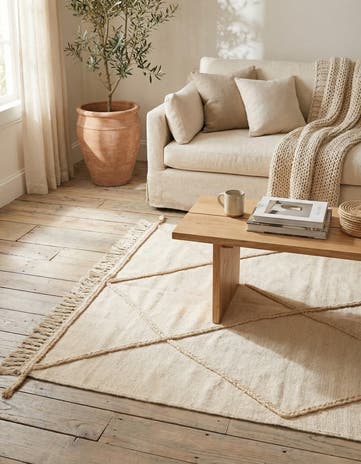 3' 9 x 4' 10 Hand Woven Moroccan Wool Rug