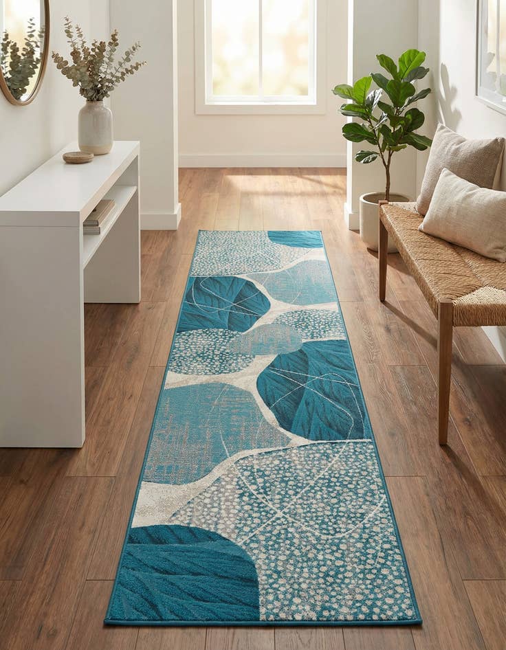 Detail image of  2' 7 x 12'  Washable Modern Indoor / Outdoor Runner Rug