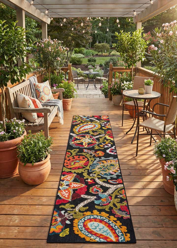 2' x 8' Easy-Clean Casablanca Indoor / Outdoor Runner Rug