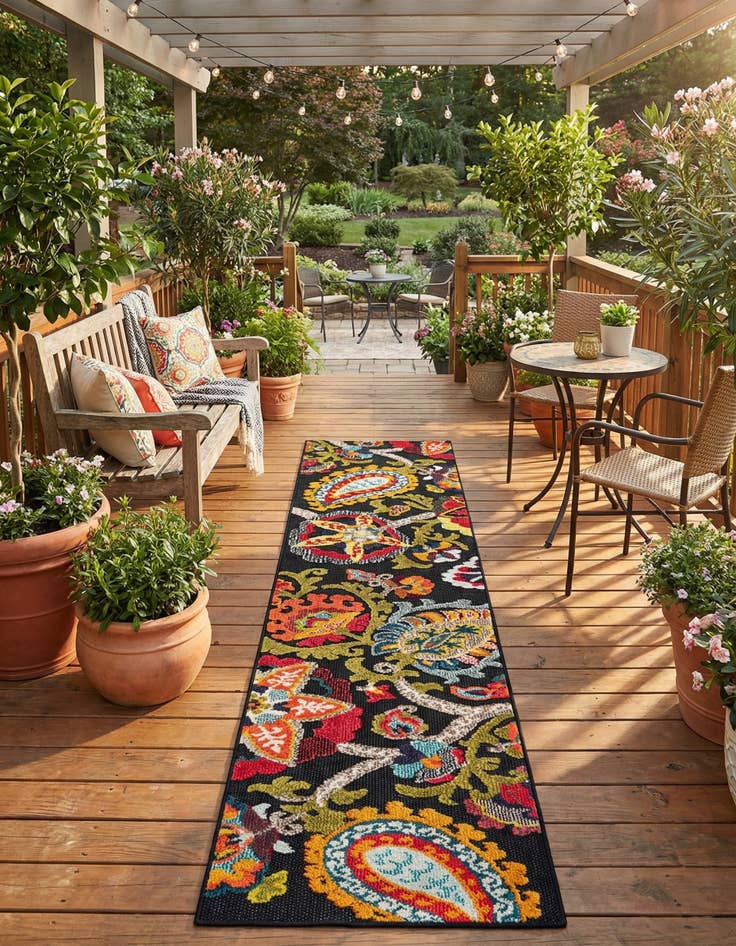 Detail image of 2' x 8' Easy-Clean Casablanca Indoor / Outdoor Runner Rug