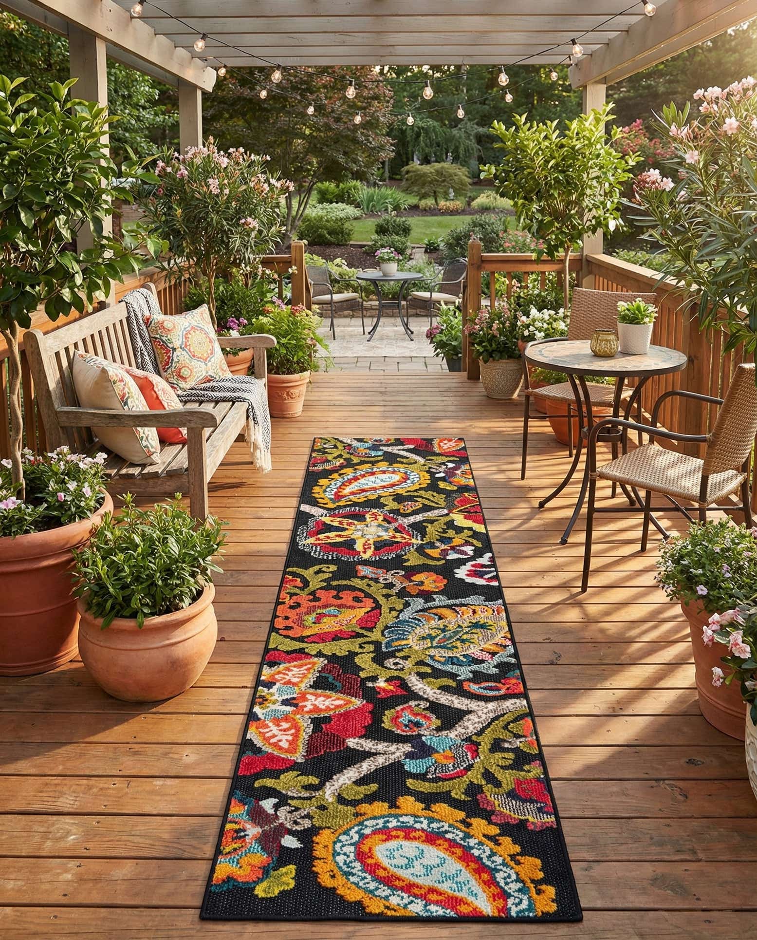 2' x 8' Easy-Clean Casablanca Indoor / Outdoor Runner Rug