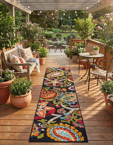 2' x 8' Easy-Clean Casablanca Indoor / Outdoor Runner Rug