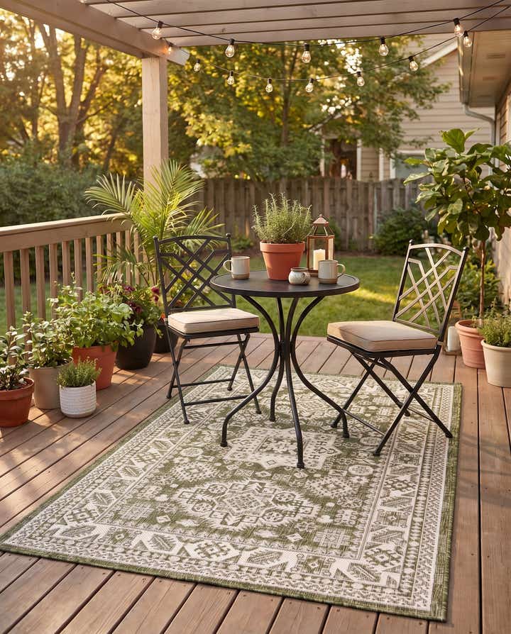 3' x 5' 3 Easy-Clean Aztec Indoor / Outdoor Rug