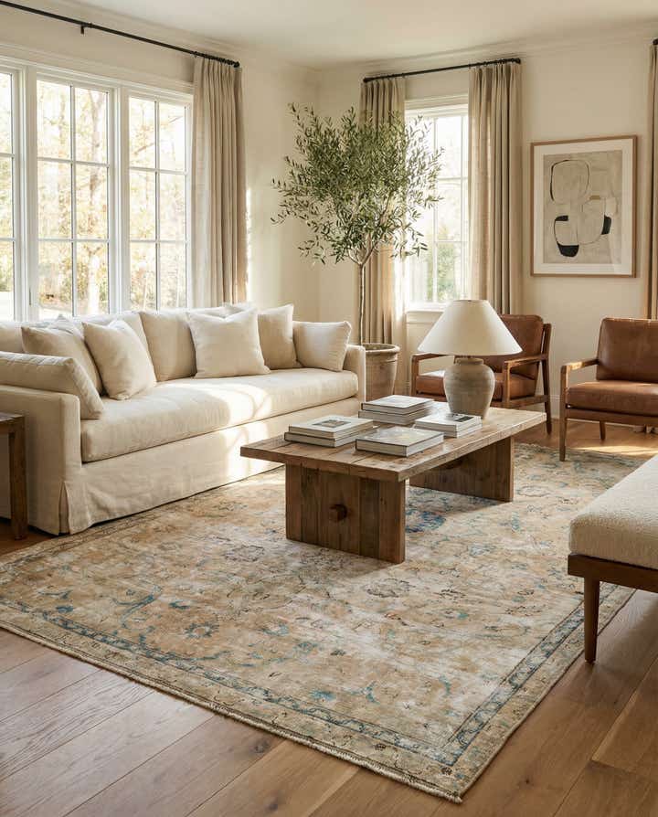 5' 7 x 9' 6 Hand Knotted Ultra Vintage Persian Wool Rug