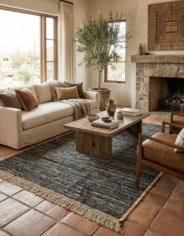 6' 2 x 9' 3 Hand Knotted Moroccan Wool Rug